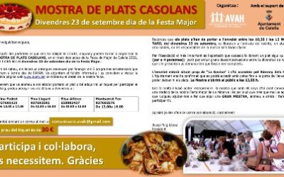 TORNA LA MOSTRA DE PLATS CASOLANS